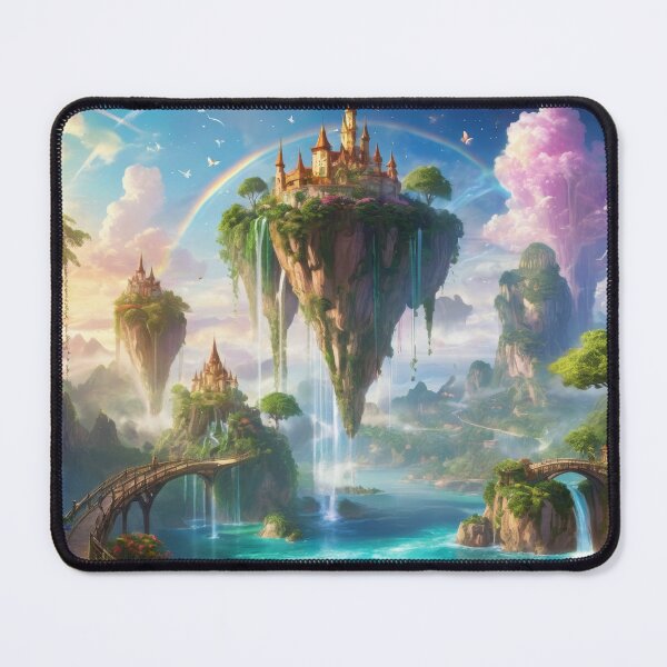 Item preview, rainbow sky floating islands fantasy artwork designed and sold by dimitrisbar.