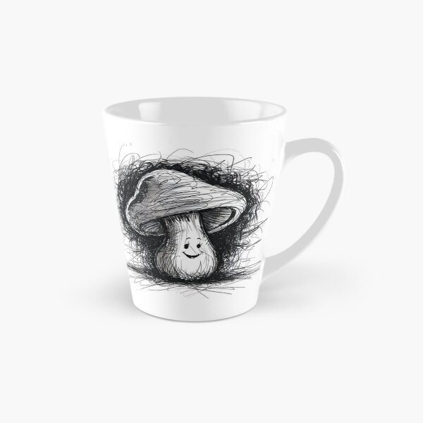 Item preview, Whimsical Smiling Mushroom Charming Drawn Sketch  designed and sold by SellingWSarah17.