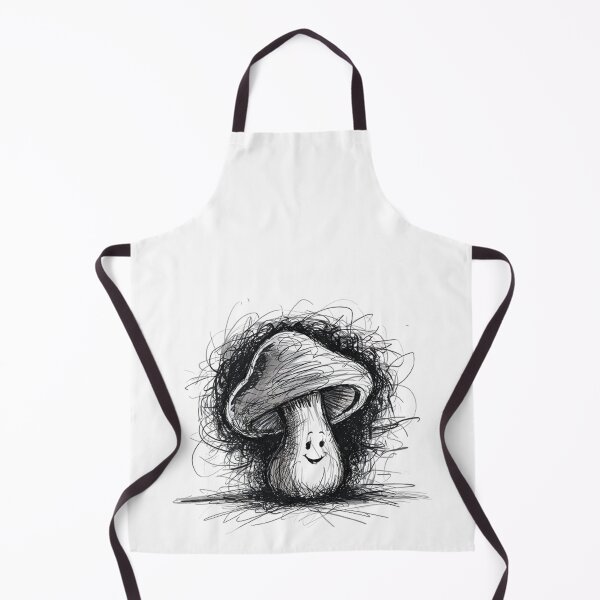 Item preview, Whimsical Smiling Mushroom Charming Drawn Sketch designed and sold by SellingWSarah17.
