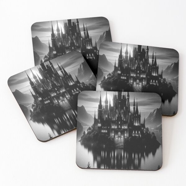 Item preview, Gothic castel in blach and white designed and sold by Gustavo Umbertino.