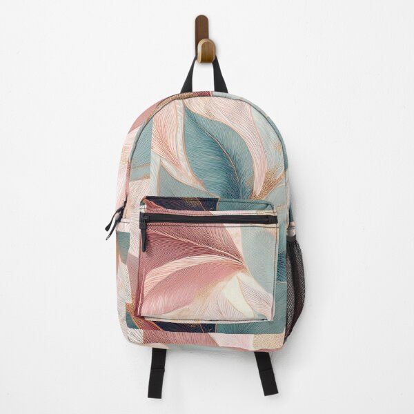 Item preview, Vintage floral leaves in neutral colours, abstract, green and pink designed and sold by navitalidesign.