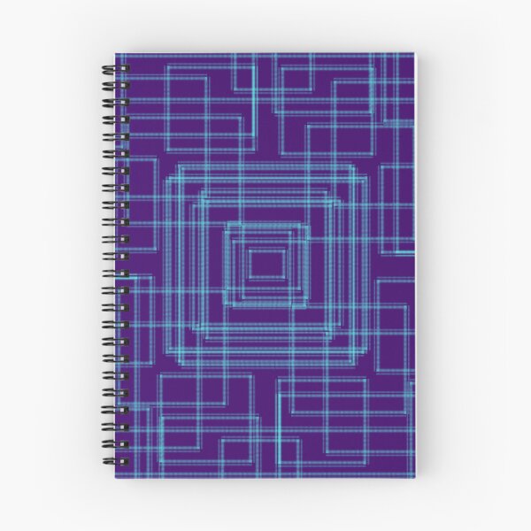Item preview, Teal Blue geometric maze on dark blue background  designed and sold by Stefrait-7.