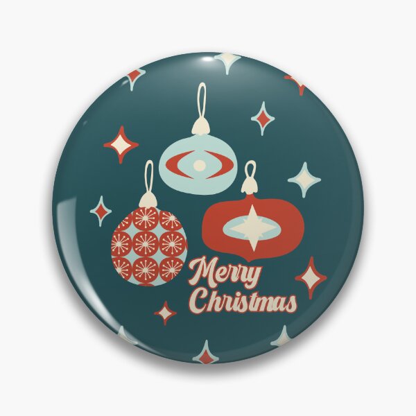 Item preview, Merry Christmas Mid Century Atomic Ornaments in Red, Blue designed and sold by trdstudio.