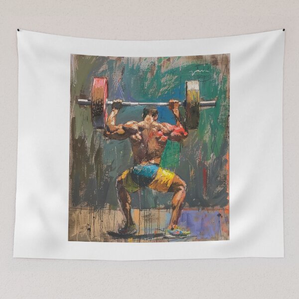 Item preview, Powerful Bodybuilding Illustration designed and sold by randallrigney.