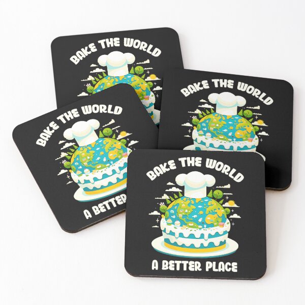 Artikelvorschau, Bake the World a Better Place Funny Cooks entworfen und verkauft von Dressed For Duty.
