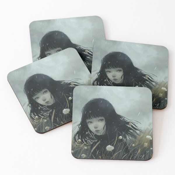 Item preview, retreat to the rain field – melancholic manga anime girl designed and sold by ForsakenFrames.