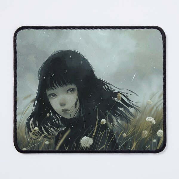 Item preview, retreat to the rain field – melancholic manga anime girl designed and sold by ForsakenFrames.
