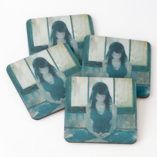 Item preview, sitting in solitude – melancholic manga anime girl designed and sold by ForsakenFrames.