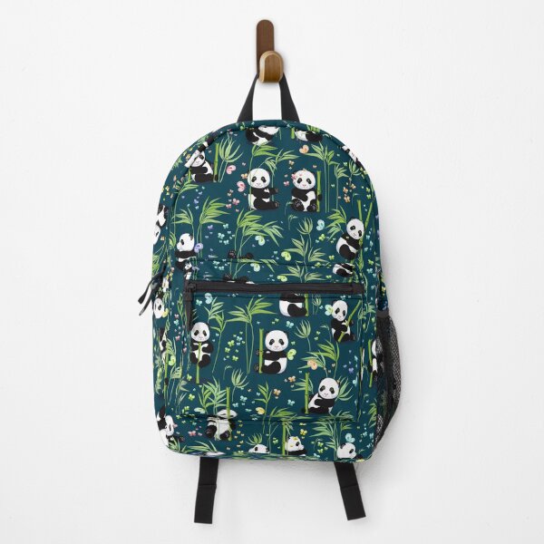 Item preview, Panda and bamboo, dark emerald background designed and sold by Alex Blud.