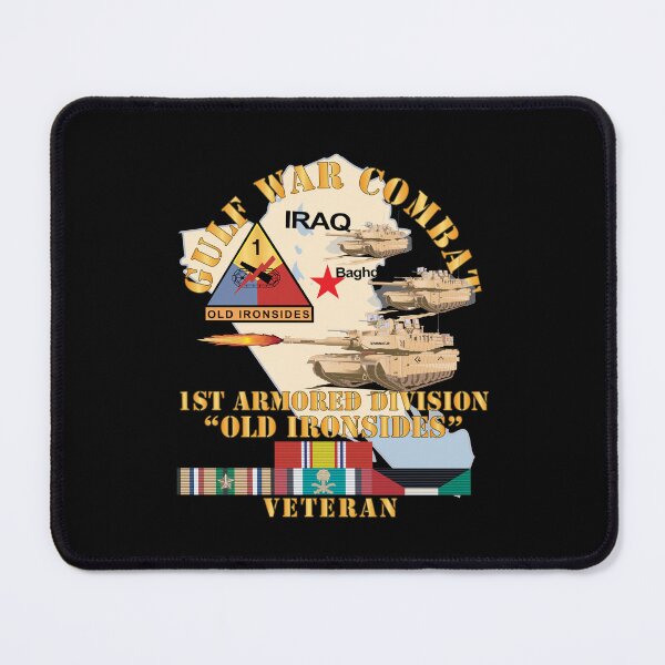 Item preview, Gulf War Combat Armor Vet w 1st Armored Division X 300 designed and sold by Military Insignia Products.