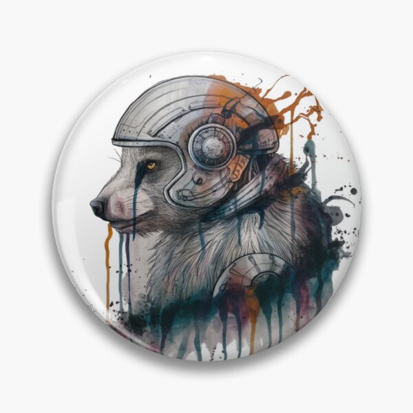 Item preview, Galactic Raccoon - Techno Portrait designed and sold by FugitiveLJ27.