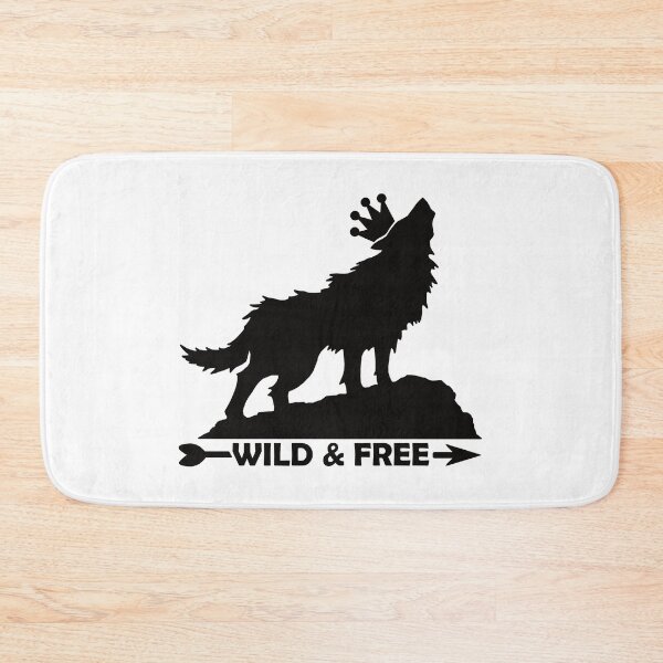 Item preview, Howling Wolf With Crown Silhouette Wild & Free In Black  designed and sold by TheRainFamily.