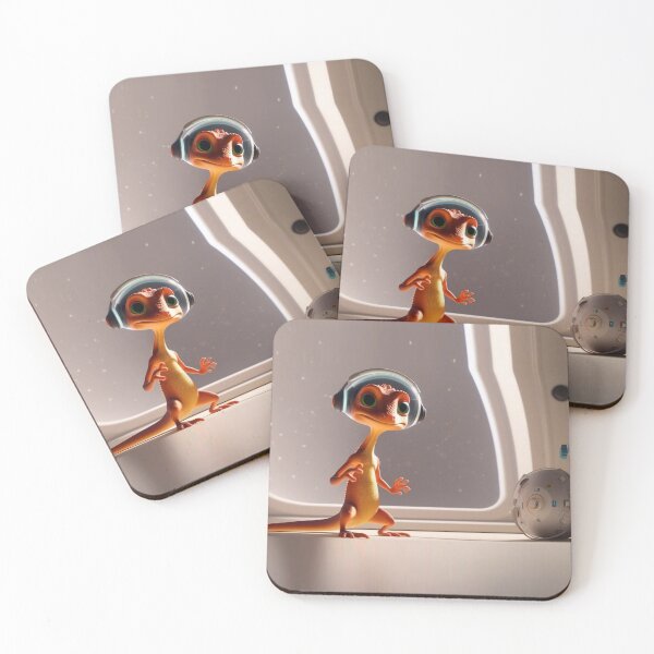 Item preview, Lizard with headphones in a space station against the background of stars designed and sold by quasartphil.