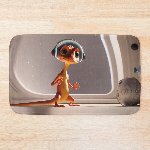 Item preview, Lizard with headphones in a space station against the background of stars designed and sold by quasartphil.