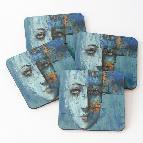 Item preview, Fragmented Abstract Face Art designed and sold by christinadel.
