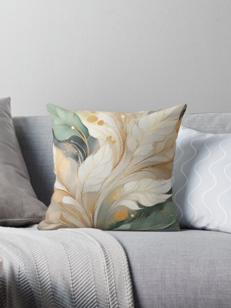 Artikel-Vorschau von Rustikale Vintage-Blumenblätter in neutralen Farben, abstrakt, grün und gold, designt und verkauft von navitalidesign.