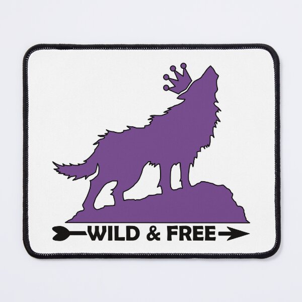 Item preview, Howling Wolf With Crown Silhouette Wild & Free In Purple designed and sold by TheRainFamily.