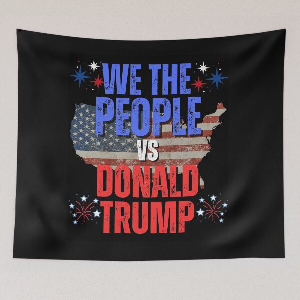 Item preview, We The People vs Donald Trump Vote Harris 2024 Save Democracy Political Design designed and sold by EarthArtDesigns.