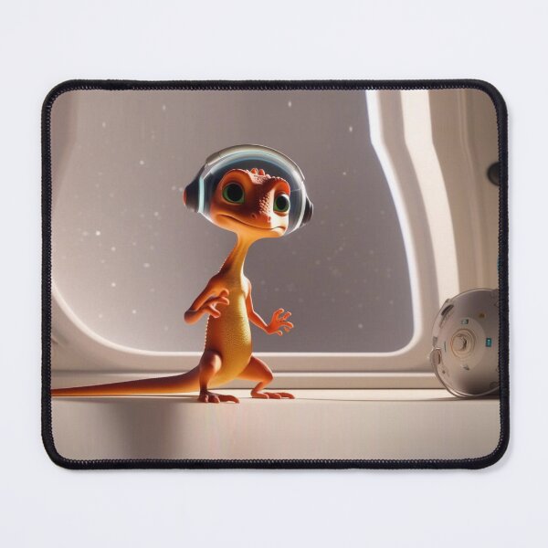 Item preview, Lizard with headphones in a space station against the background of stars designed and sold by quasartphil.