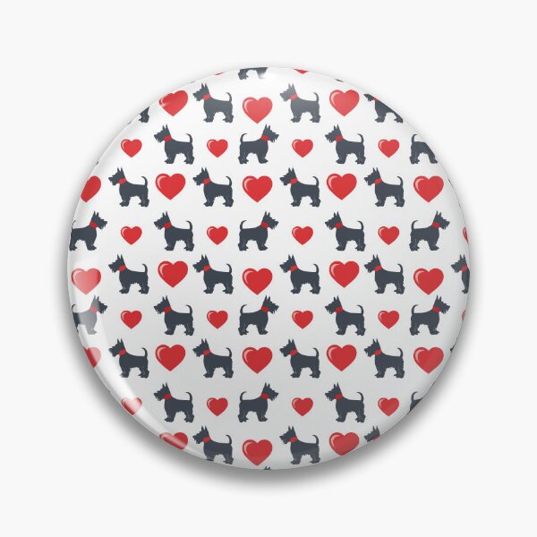 Artikelvorschau, Scottie Hund mit Herzen entworfen und verkauft von Zab Butler Design.