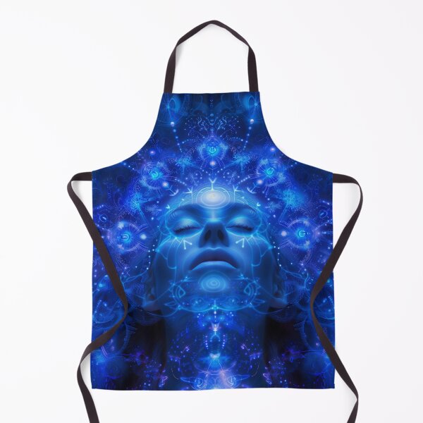 Item preview, DMT Blue Cosmic Goddess Psychedelic Art - Visionary Trippy Design designed and sold by Mystikos Art.