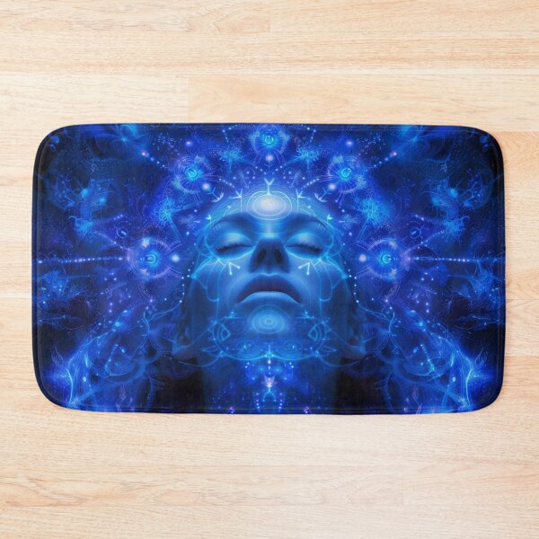 Item preview, DMT Blue Cosmic Goddess Psychedelic Art - Visionary Trippy Design designed and sold by Mystikos Art.