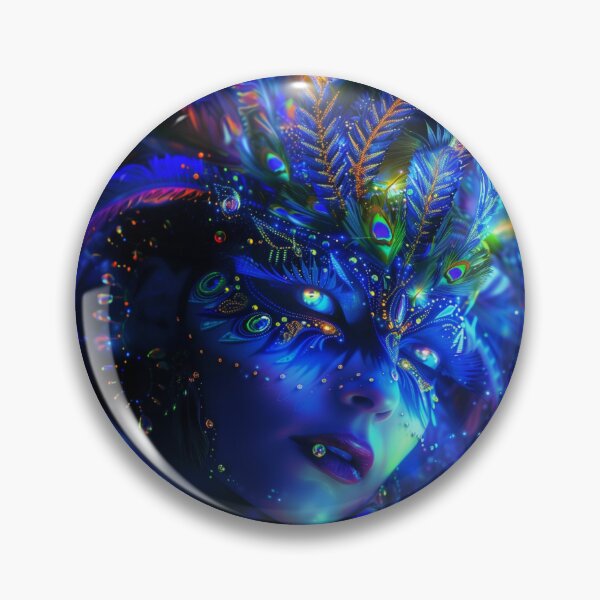 Item preview, Blue Light Psychedelic Goddess Art - Trippy Cosmic Visionary Design designed and sold by Mystikos Art.