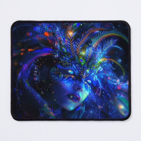 Item preview, Blue Light Psychedelic Goddess Art - Trippy Cosmic Visionary Design designed and sold by Mystikos Art.