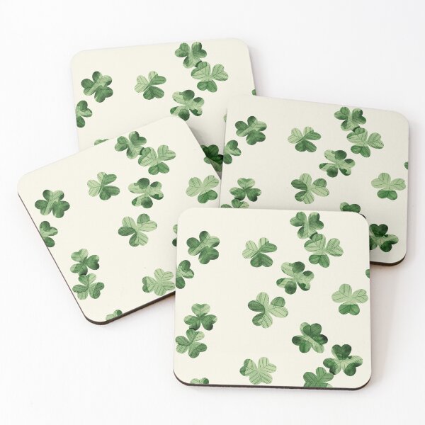 Item preview, Green watercolor shamrocks pattern. St Patrick’s day illustration  designed and sold by helga-wigandt.