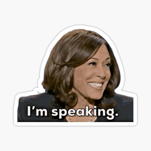 Vista previa del artículo con la obra «Kamala Harris "Estoy hablando"», diseñado y vendido por PeacefulHShop.