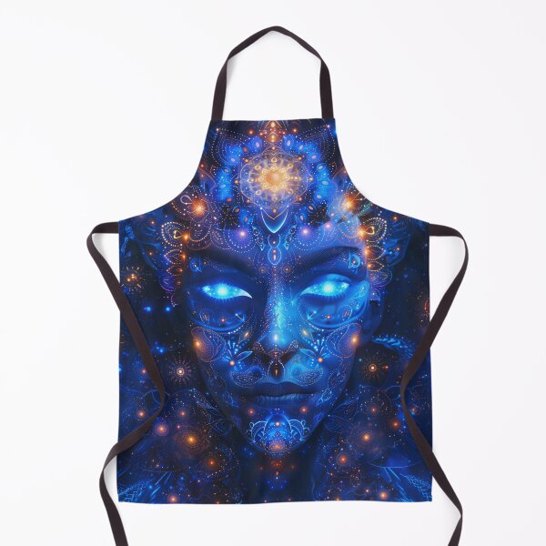 Item preview, Blue Cosmic Goddess Psychedelic Art - Trippy Visionary Design designed and sold by Mystikos Art.
