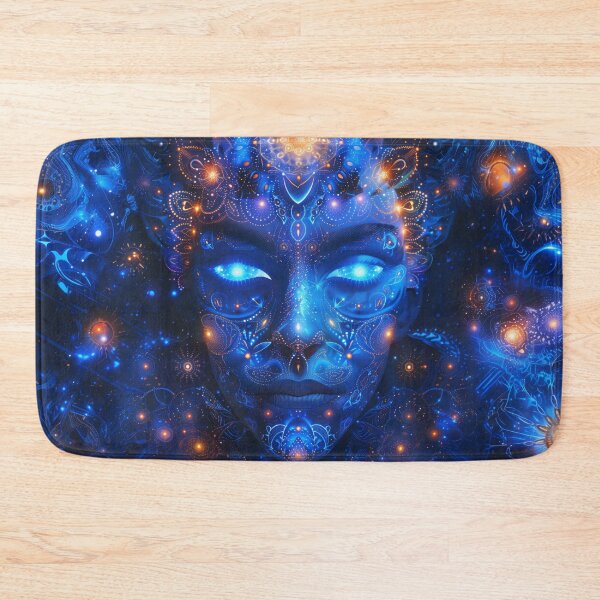Item preview, Blue Cosmic Goddess Psychedelic Art - Trippy Visionary Design designed and sold by Mystikos Art.