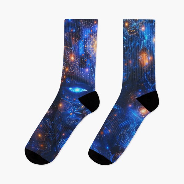 Item preview, Blue Cosmic Goddess Psychedelic Art - Trippy Visionary Design designed and sold by Mystikos Art.