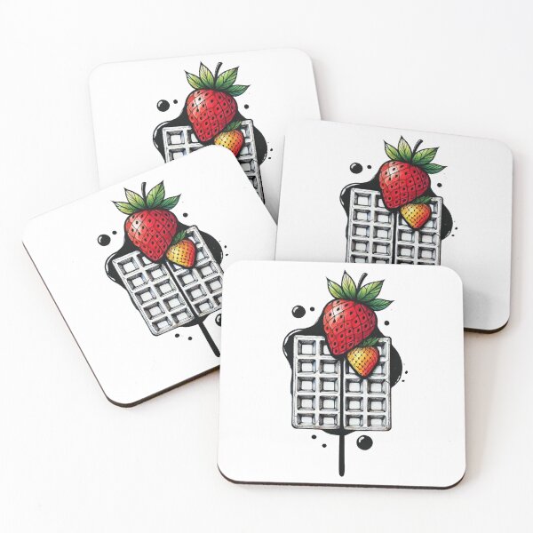 Item preview, Strawberries Waffles designed and sold by Blink Art Studio.