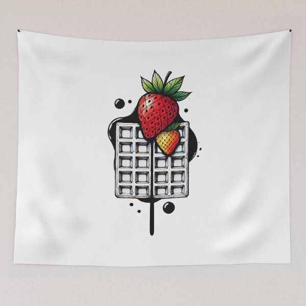 Item preview, Strawberries Waffles designed and sold by Blink Art Studio.