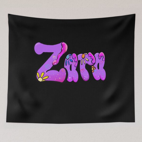 Item preview, Zara popular girls name woman women’s first name in purple drip calligraphy Zara designed and sold by Artonmytee.