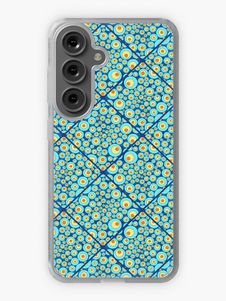 Samsung Galaxy Phone Case, Starry Night On Sea Doodle Diamond Tile designed and sold by Triplicate Limited