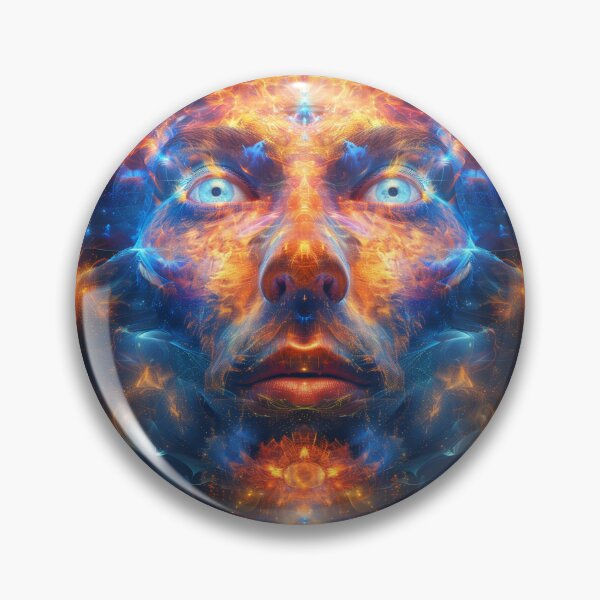 Artikelvorschau, Kosmische psychedelische Menschenkunst - Trippy Visionary Design entworfen und verkauft von Mystikos Art.