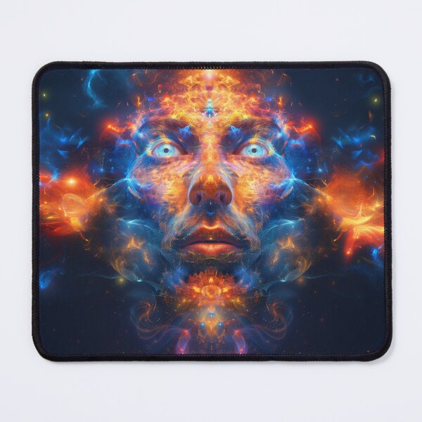 Artikelvorschau, Kosmische psychedelische Menschenkunst - Trippy Visionary Design entworfen und verkauft von Mystikos Art.