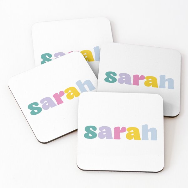 Item preview, Sarah - Custom name on colorful block font designed and sold by To the Lua.