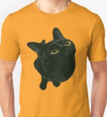 Black Cat Vector Feline Fun Unisex T-Shirt