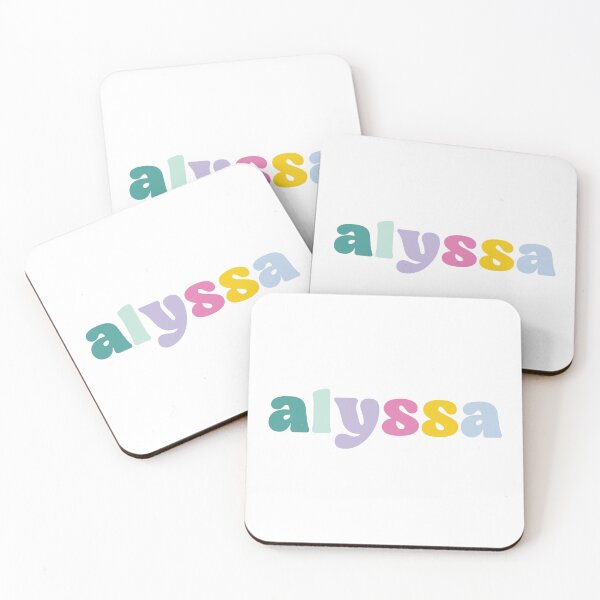 Item preview, Alyssa - Custom name on colorful block font designed and sold by To the Lua.