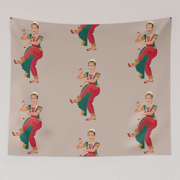 Item preview, Indian Classical dance Bharatnatyam art designed and sold by ThePurplePrints.