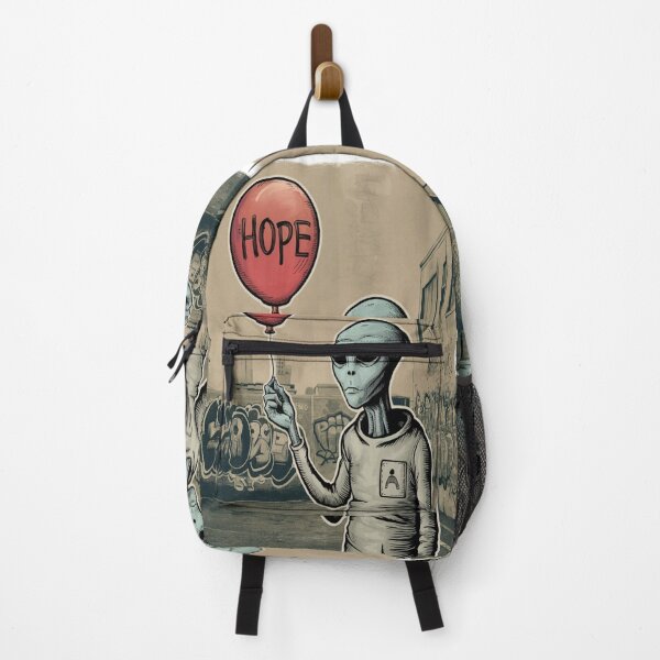 Item preview, Banksy Street Art Alien with red balloon hope designed and sold by martin max.