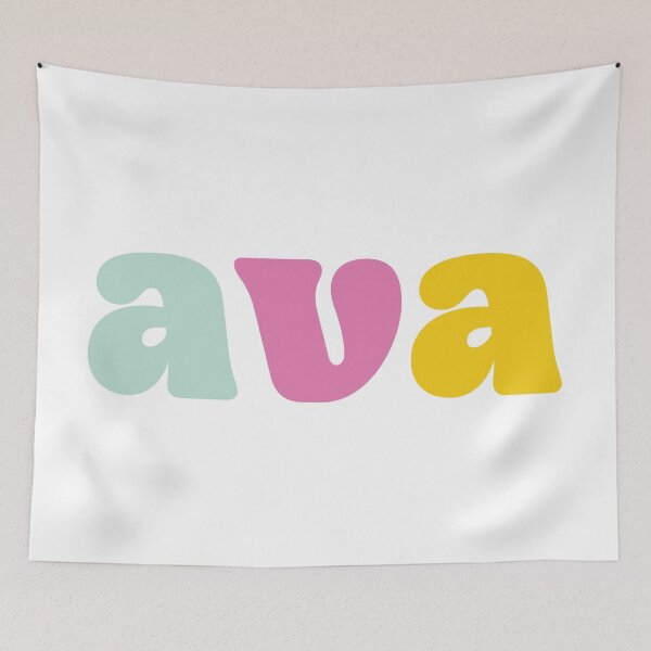 Item preview, Ava - Custom name on colorful block font designed and sold by To the Lua.