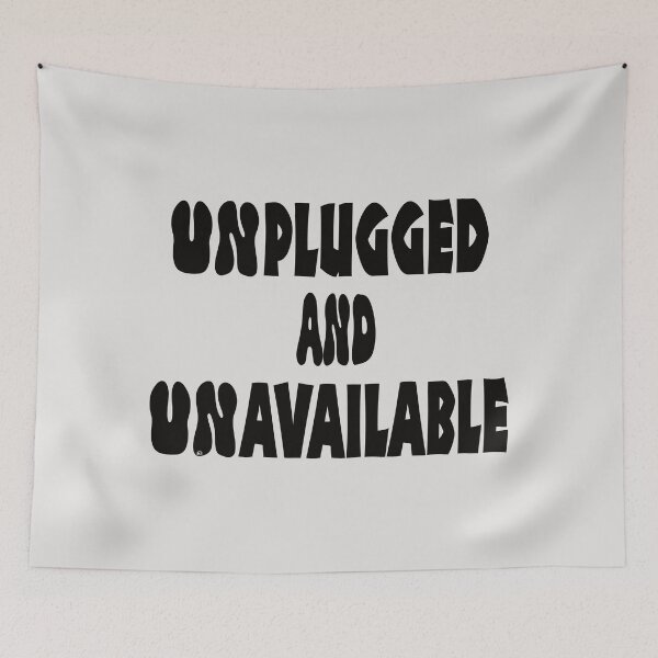Item preview, Stand Out with 'Unplugged & Unavailable' – Bold Block Text Shirt by DAM Creative designed and sold by DAM Creative ⭐⭐⭐⭐⭐.