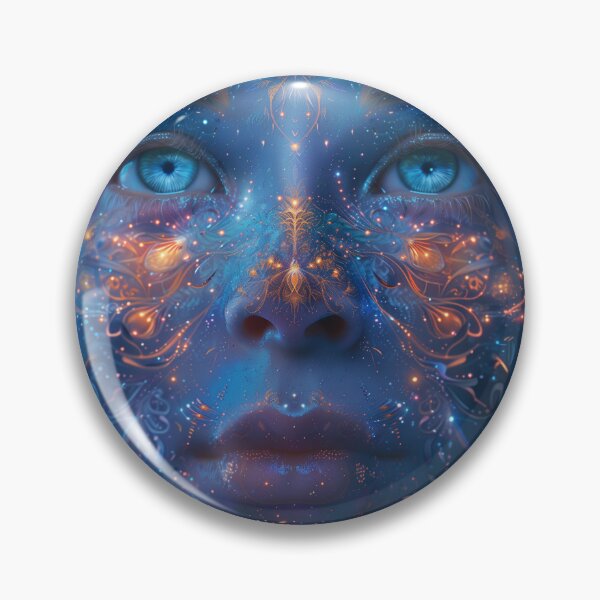 Aperçu de l'œuvre Art divin de la femme fractale psychédélique - Conception visionnaire trippante créée et vendue par Mystikos Art.