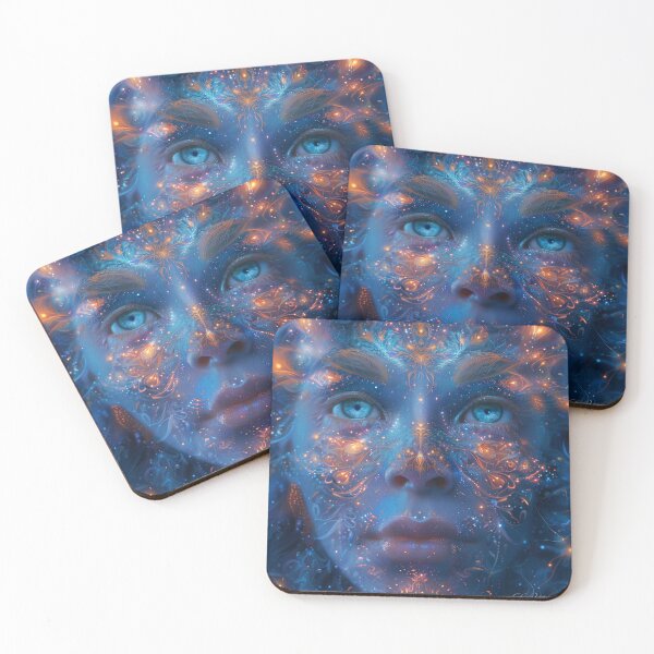 Item preview, Divine Psychedelic Fractal Woman Art - Trippy Visionary Design designed and sold by Mystikos Art.