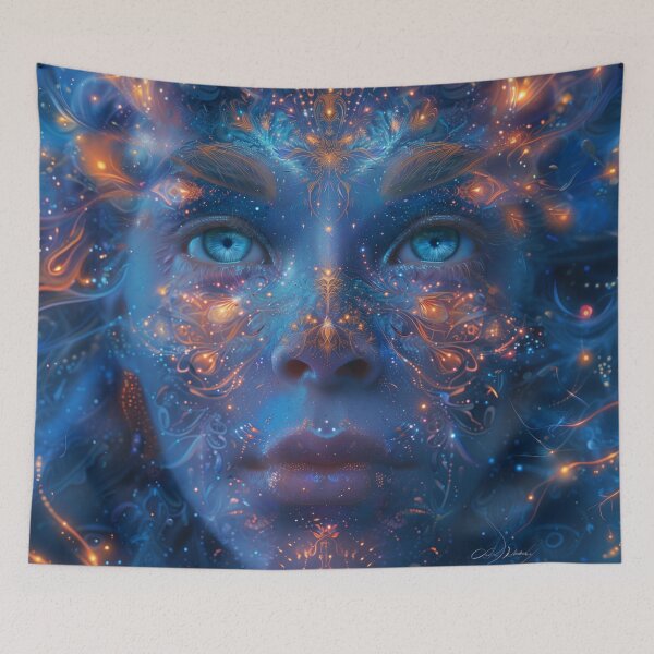 Item preview, Divine Psychedelic Fractal Woman Art - Trippy Visionary Design designed and sold by Mystikos Art.