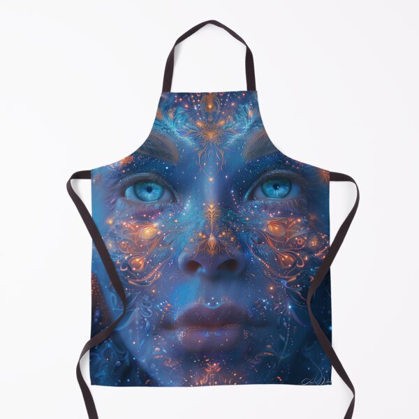 Aperçu de l'œuvre Art divin de la femme fractale psychédélique - Conception visionnaire trippante créée et vendue par Mystikos Art.